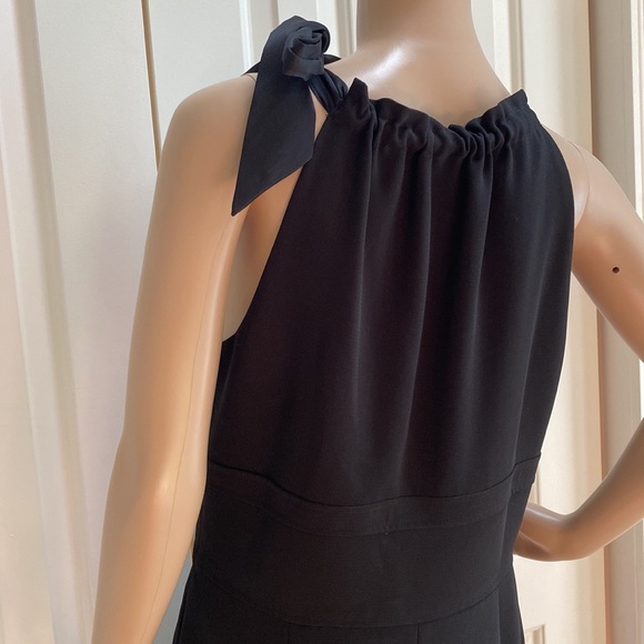 Ann Taylor Womens Size 12 Black Dress. Sleeveless and Ribbon on Shoulder. - Picture 6 of 11